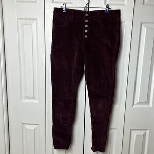 Levi’s 721 High Rise Skinny Corduroy Pants Purple 32
